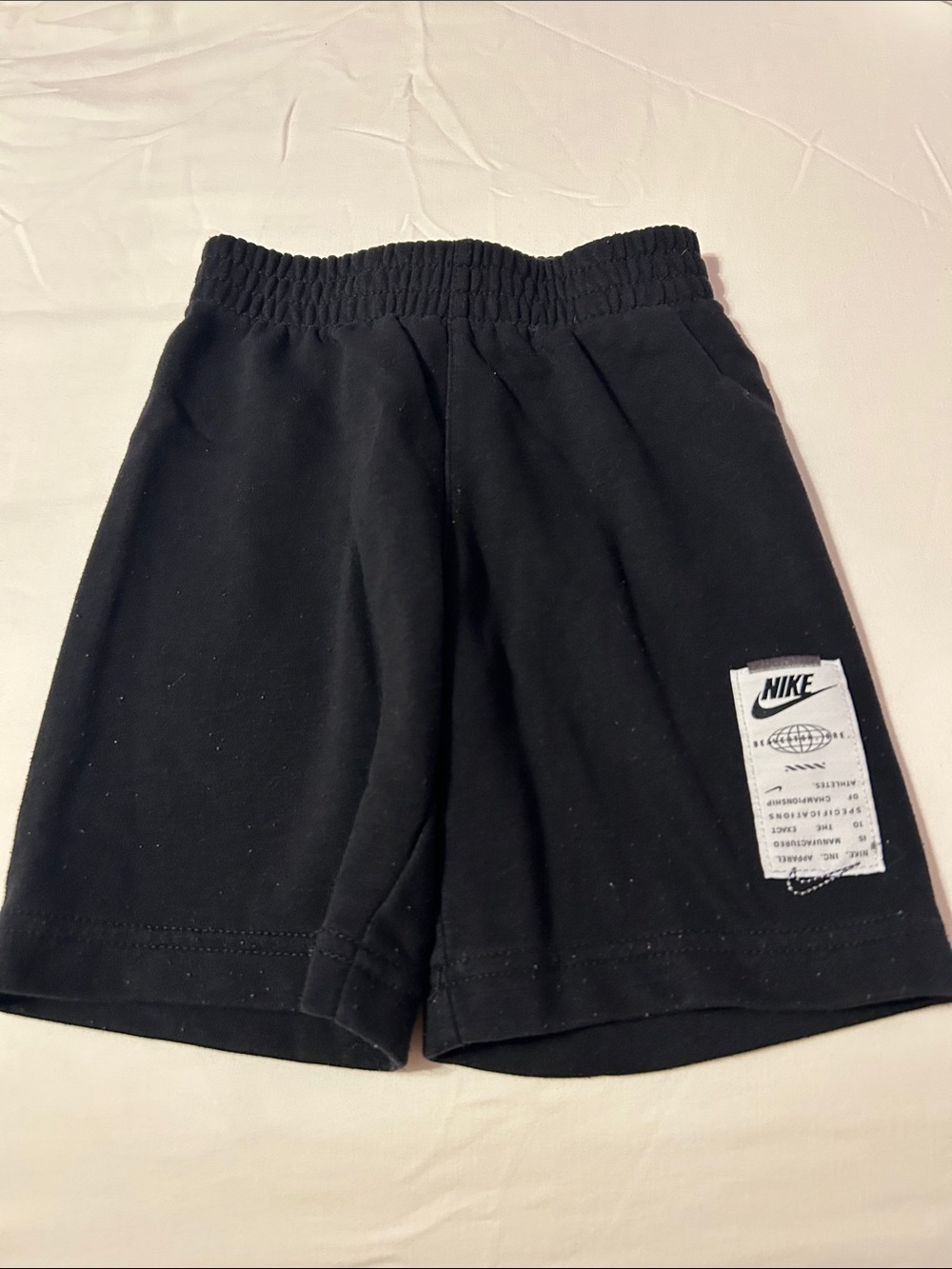 Nike Black Kids Athletic Shorts with Logo Patch